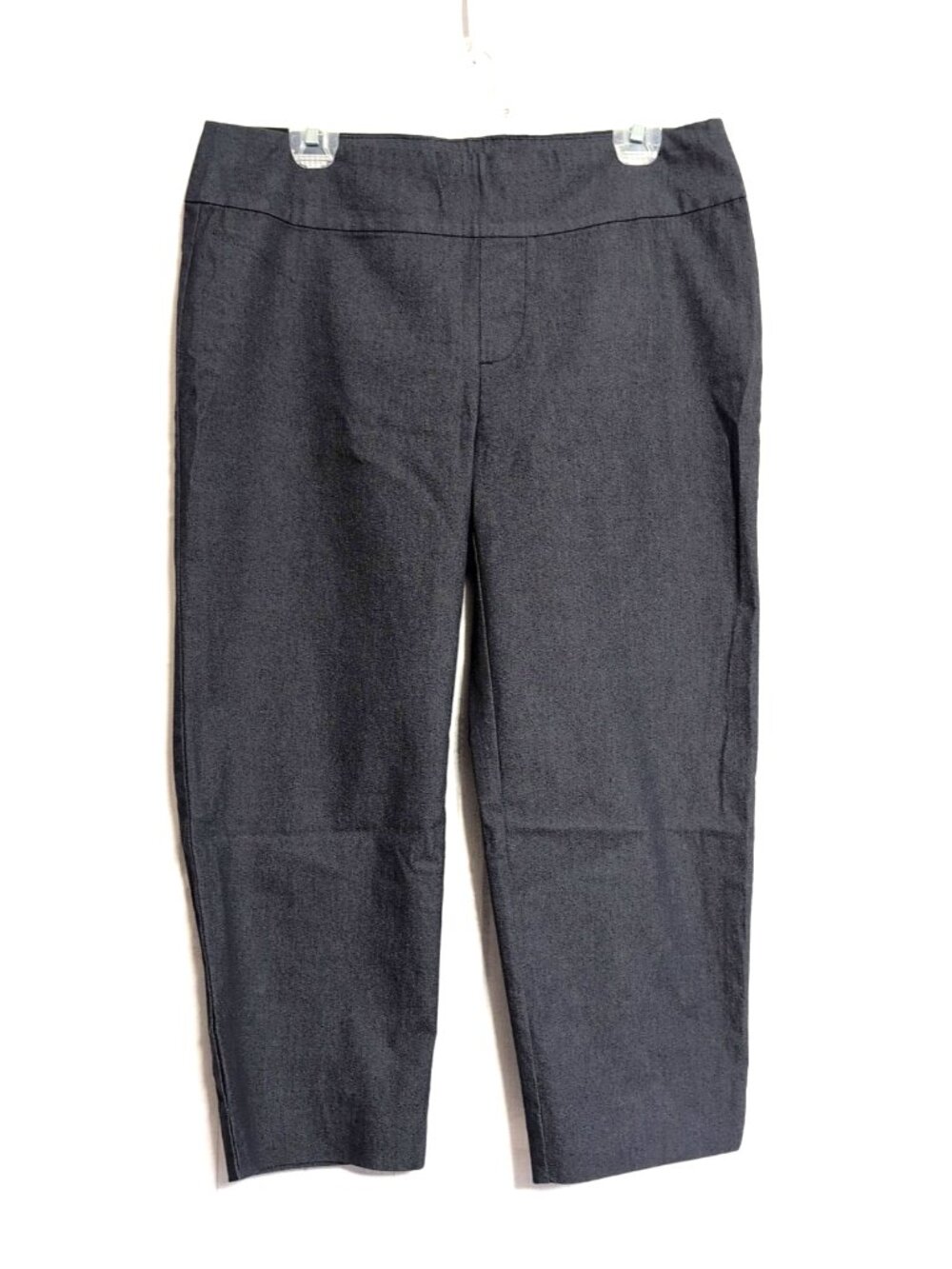 NEW Nicole Miller Ladies Pull-On Stretch Capri Pants sz 12 Blue/Grey 33W x 23L